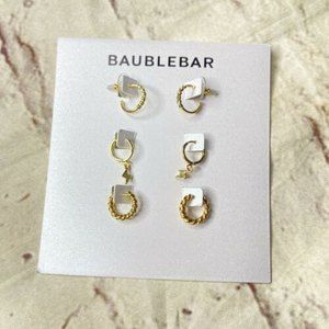BAUBLEBAR Delicate Trio Huggie Set, 3 Pairs